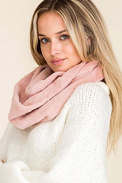 PACK OF 12 FASHION SOFT FUR INFINITY SCARVES
