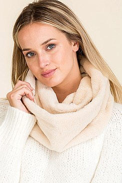PACK OF 12 FASHION SOFT FUR INFINITY SCARVES