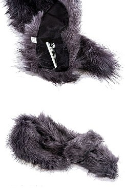 SOFT VEGAN FUR SCARF FM-WISF206