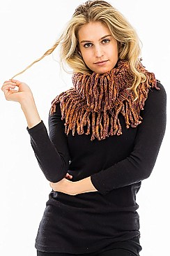 FRINGE KNITTED FASHION INFINITY SCARF  FM-WISF208