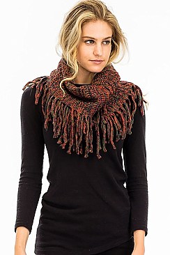 FRINGE KNITTED FASHION INFINITY SCARF  FM-WISF208