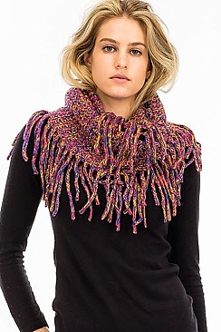 FRINGE KNITTED FASHION INFINITY SCARF  FM-WISF208