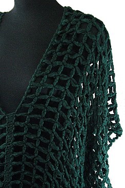 Pack of 6 (pieces) Assorted Fishnet Knit Poncho FM-WSF174