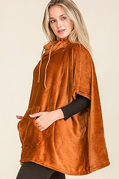 PACK OF 12 FASHION ASSORTED COLOR TURTLENECK PONCHO
