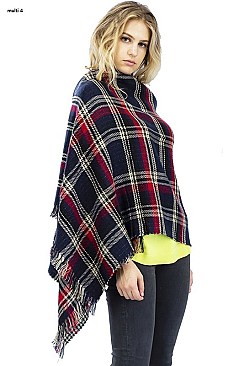 TWO SIDED PLAID OBLONG SCARF FM-WSF209