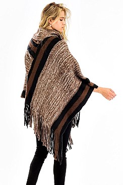 FASHION TURTLENECK V-SHAPED PONCHO FM-WSF214