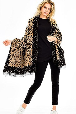 ANIMAL PRINT LARGE RECTANGLE OBLONG SCARF FM-WSF216