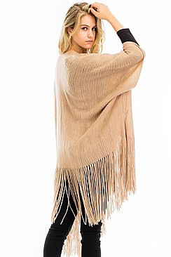 LONG FRINGED WOMEN CARDIGAN FM-WSF219