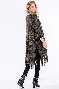 BIG POCKETS FRINGED CARDIGAN FM-WSF221