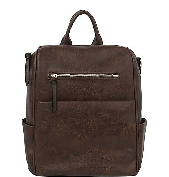 CLASSIC FRONT ZIPPER DESIGN CONVERTIBLE BACKPACK