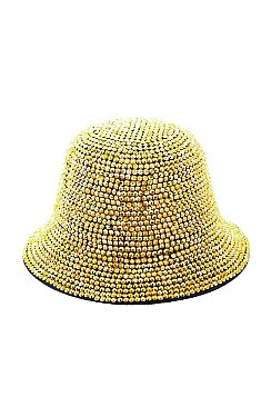 TRENDY  RHINESTONE STUDDED BUCKET HAT