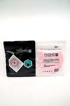 PACK OF 12 	FASHION 3 ASSORTED COLOR MASKS