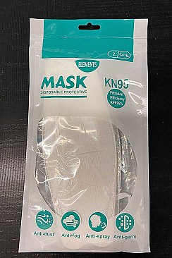2 PCS. ELEMENTS KN95 PROTECTIVE DISPOSABLE MASK