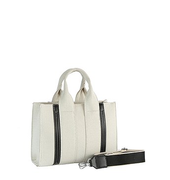 Canvas Stripe Satchel