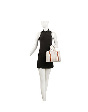 Canvas Stripe Satchel