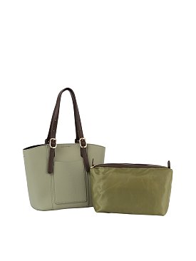 Fashion Buckle Top Handle 2-in-1 Satchel