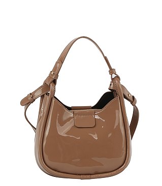 SHINY LEATHER PETITE CUTE CROSSBODY BAG
