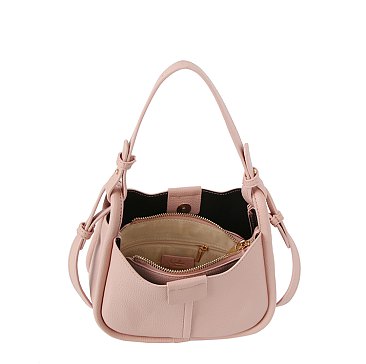 Pebble 2-way Satchel Crossbody Bag