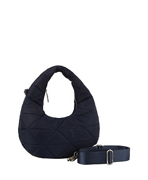 Quilted Nylon Hobo Shoulder Bag