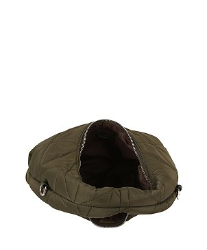 Quilted Nylon Hobo Shoulder Bag