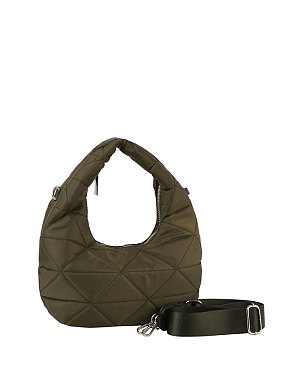 Quilted Nylon Hobo Shoulder Bag