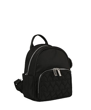 Heart Quilted Nylon Backpack
