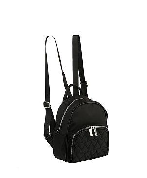 Heart Quilted Nylon Backpack