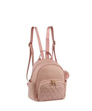 Heart Quilted Backpack