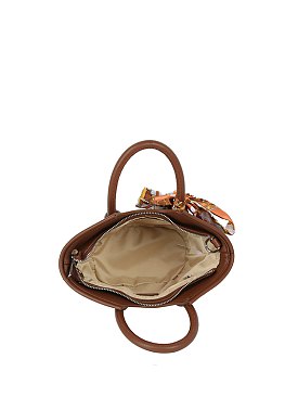 Scarf Round Top Handle Satchel