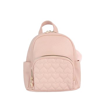 Heart Quilted Backpack