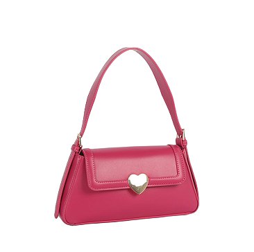 Heart Flap Shoulder Bag