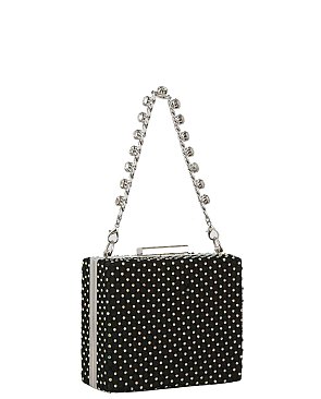 Rhinestone Net Evening Bag Clutch