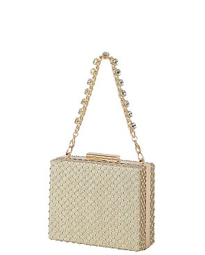 Rhinestone Net Evening Bag Clutch