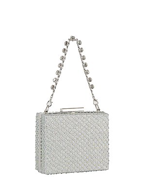 Rhinestone Net Evening Bag Clutch