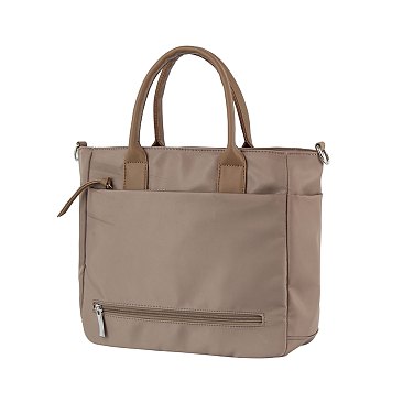 Nylon Travel Satchel Tote Bag