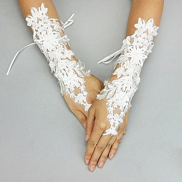 FASHIONABLE WEDDING LACE GLOVE SLGLV1056