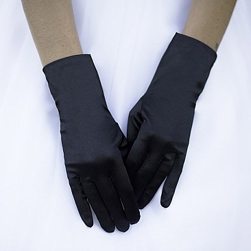 FASHIONABLE SHORT SATIN GLOVES