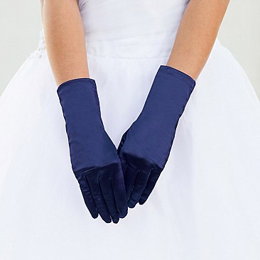 FASHIONABLE SHORT SATIN GLOVES