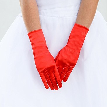 FASHIONABLE SHORT SATIN GLOVES