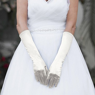 FASHIONABLE MEDIUM SATIN GLOVES