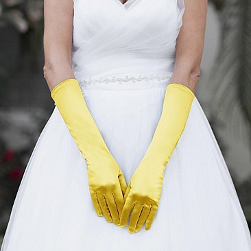 FASHIONABLE MEDIUM SATIN GLOVES