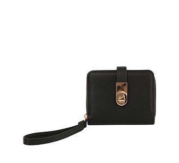 Twist Lock Flap Wallet Wristlet