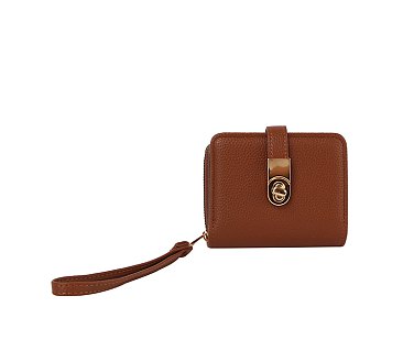 Twist Lock Flap Wallet Wristlet