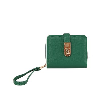 Twist Lock Flap Wallet Wristlet