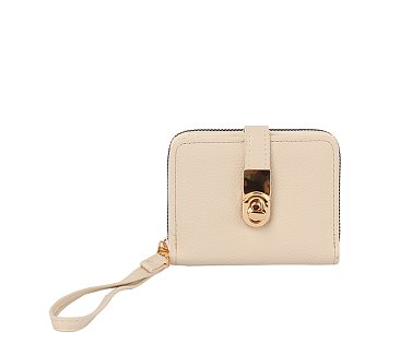 Twist Lock Flap Wallet Wristlet
