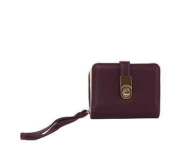 Twist Lock Flap Wallet Wristlet