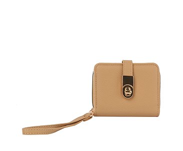 Twist Lock Flap Wallet Wristlet