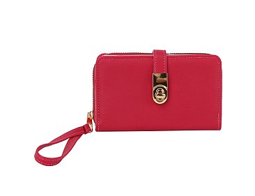 Twist Lock Flap Wallet Wristlet