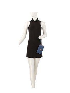 Twist Lock Flap Wallet Wristlet