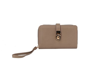 Twist Lock Flap Wallet Wristlet